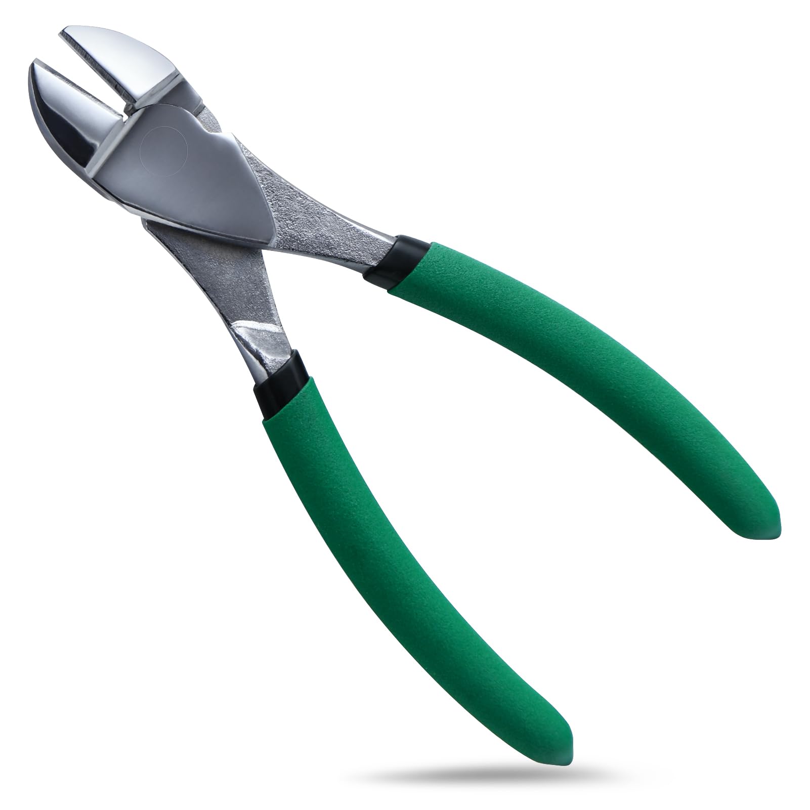 Photo 1 of INJOYTEC Large Head Diagonal Chrome Pliers 7-Inch Diagonal Cutting Multi-Purpose Pliers with Angled Head Heavy Duty Cutting Pliers for Cutting Most Hardened Wire and Electrical Work