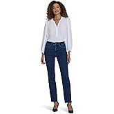 NYDJ Womens High-Rise Marilyn Straight Jeans