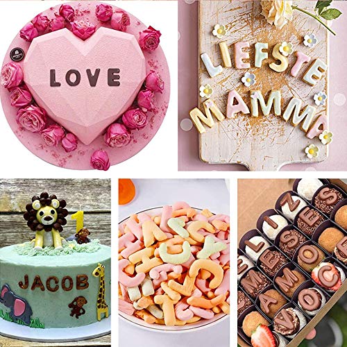 Diamond Heart Shaped Cake Mold Trays Kit, Silicone Chocolate Heart Mold with 5 Pieces Wooden Hammers, Non-Sticky Dessert Cookie Mould for Birthday, Valentine Candy, Chocolate Making