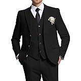 High-End Suits Retro Suits for Men Linen Black 3