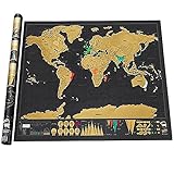 Scratch Off World Map Poster Is The BEST Gift for Globe Travelers, Scratch Off, Track Your Adventures, And Let Life Be A Journey