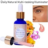 Glow Booster – Natural Illuminating Face Serum & Glow Highlighter | With Organic Floral Water, Marula & Vitamin B5 | Silicone-Free, Oil-Free, Dewy radiance | Makeup with Skincare | 30ml