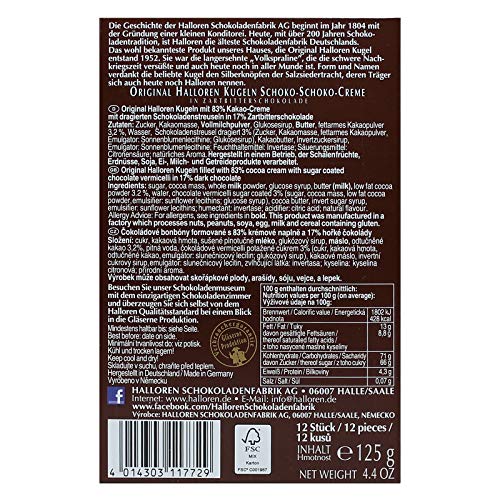 3er Pack Original Halloren Kugeln Brownie (3 x 125 g) Hallorenkugeln Halloren Schokolade – Bild 4