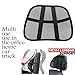 Cool Vent Cushion Mesh Back Lumbar Support New Car Office Chair Truck Seat Black