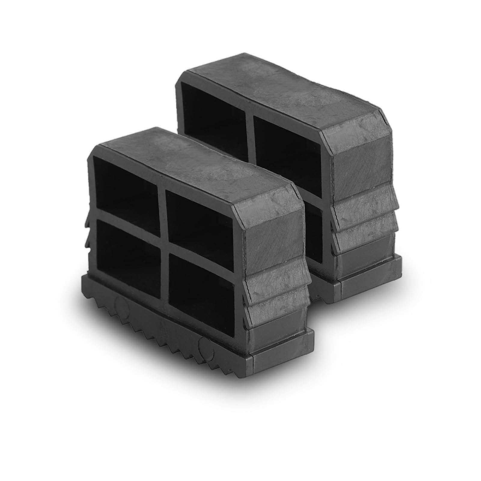 Universal Ladder Replacement Feet/Foot, 2Pcs/Pair Rubber Non Slip Aluminum Step Ladder Feet Foot Mat Cushion Sole Black fit 60 x 23mm