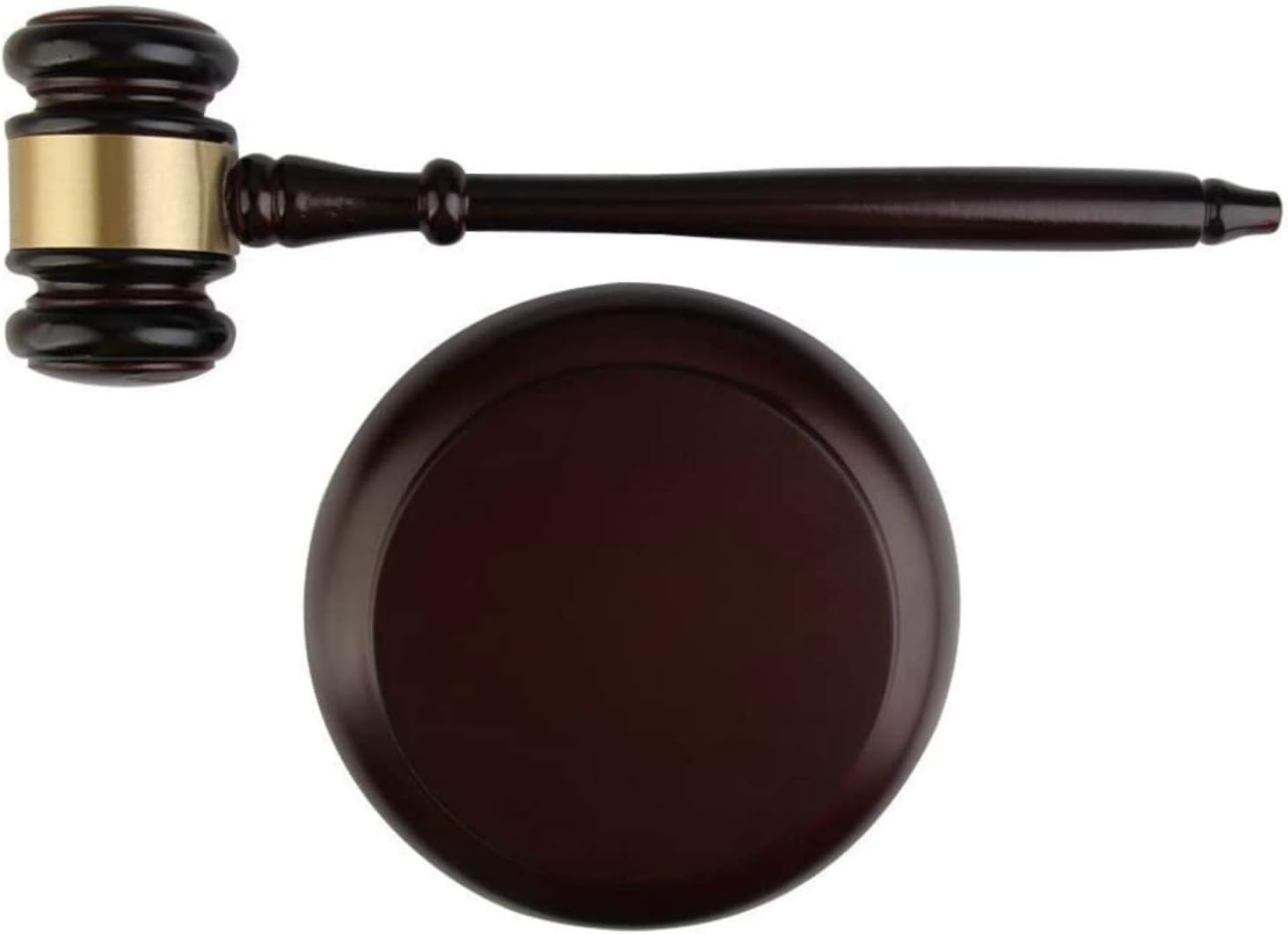 Sourcemall Wooden Gavel and Block for Lawyer Judge Auction Sale, brown - Image 4