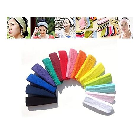 Buy Bleiou 10pcs Lot 10 Color Women Men Sports Headband Hair Band