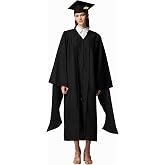 MyGradDay Unisex Masters Graduation Cap and Gown with 2026 Tassel Black | Master Regalia, Matte Polyester, Breathable, Smooth Zipper, Photo-Ready, Comfortable Fit,Master Commencement Ceremony