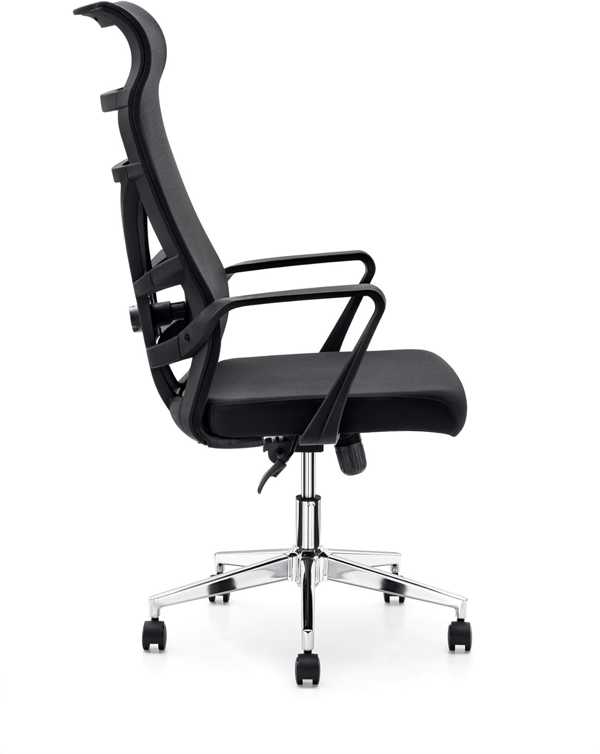 Allguest Ergonomic Office High Back Elastic Mesh Chair – Black Premium Quality High with Adjustable Lumbar Support -Back Office Chair – High-Density Foam Cover Chair: Kitchen & Dining