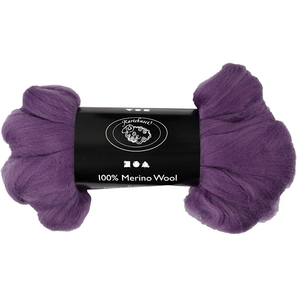 Merino Wool, 21 micron, violet, South Africa, 100 g