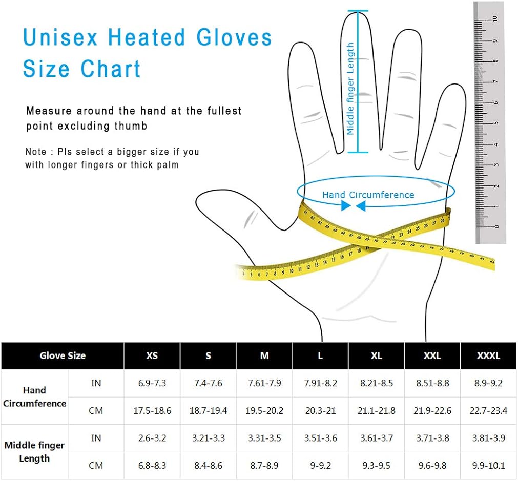 Upgraded Heated Gloves for Men Women,Electric Ski Motorcycle Snow Mitten Glove Arthritis: Clothing