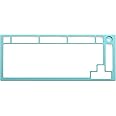 GLORIOUS Top Frame for GMMK PRO - 75% Keyboard with Knob Gaming - Aluminum Mounting Frame for Custom Mechanical Keyboard for PC Gaming and Programming (Aqua Blue)
