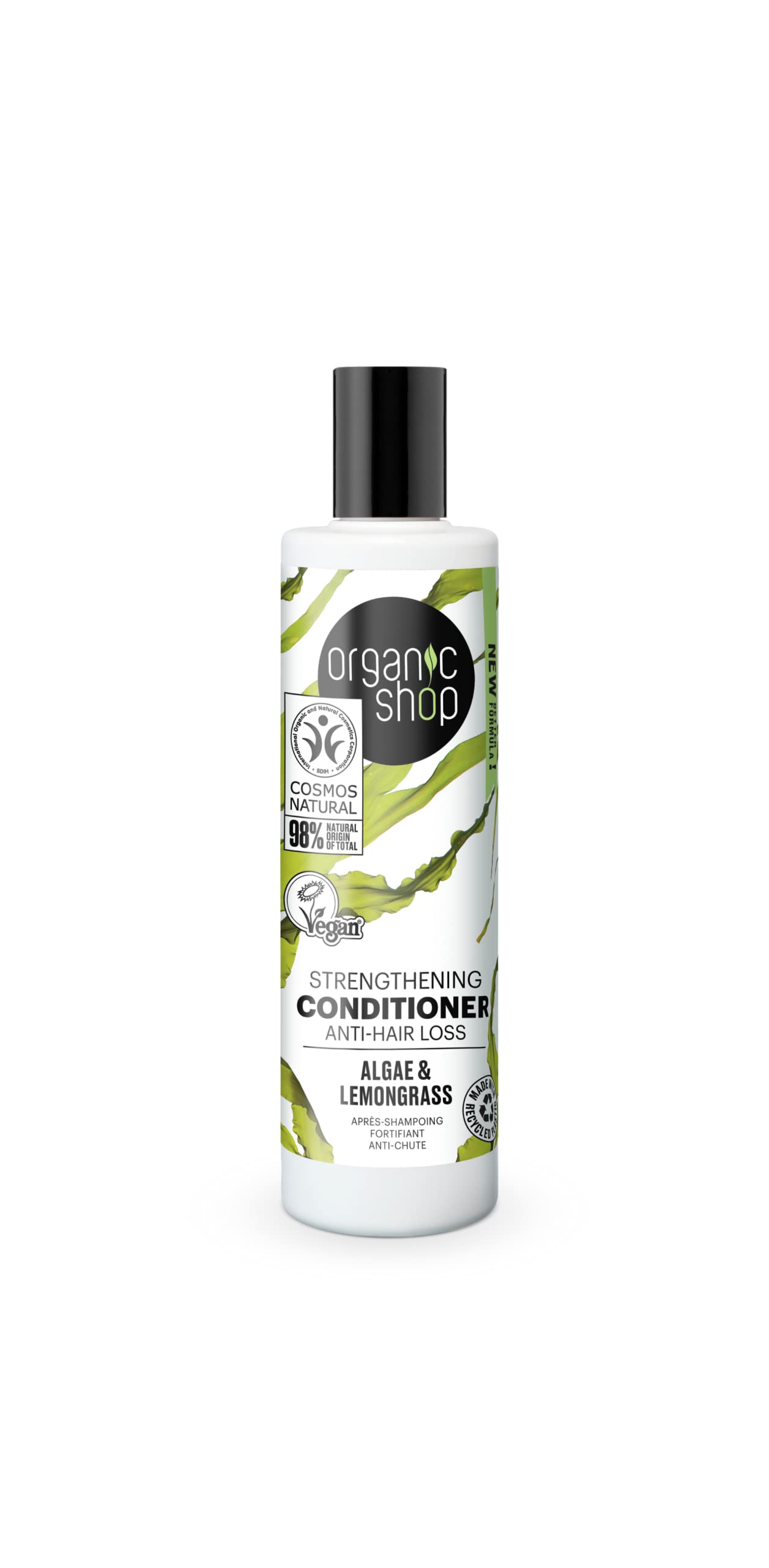 Organic Shop Anti Hair-Loss Strengthening Conditioner Algae and Lemongrass, 280 ml