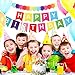 G.C Rainbow Birthday Decoration and Cake Topper Set Garland Balloons Arch Kit Happy Birthday Banner Bunting Boy Girl Baby Shower Party Supplies for Kids