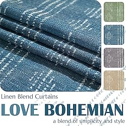 jinchan Boho Curtains Linen Curtains for Living