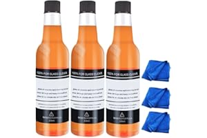 FIONEL 3pcs Car Glass Oil Film Stain Removal Cleaner, 150ML AutoGlass Oil Film Remover, Automotive Glass Oil Film Cleaner, Oil Film Remover for Car Window, Remove Dirt, Water Stains