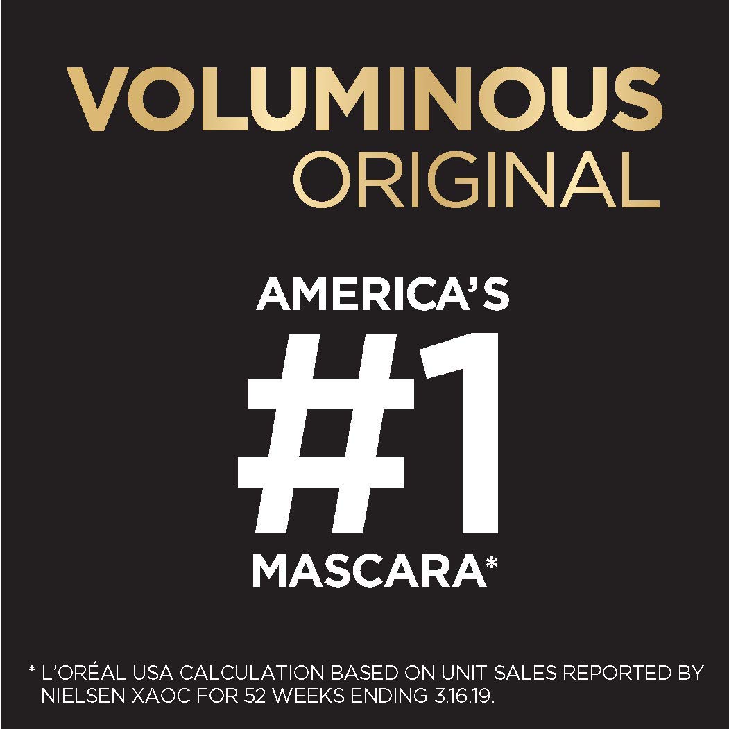 L’Oreal Paris Makeup Voluminous Original Volume Building Mascara, Carbon Black, 0.26 Fl Oz : Beauty