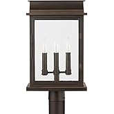 Capital Lighting 936832OZ Bolton Outdoor Post/Pier Mount, 3-Light 180 Total Watts, 20" H x 12" W, Oiled Bronze