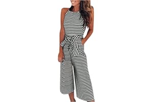 YUTANRAL Jumpsuits for Women Dressy Casual Romper Summer Fashion 2024 Plus Size Sleeveless Loose Fit Overalls with Pockets