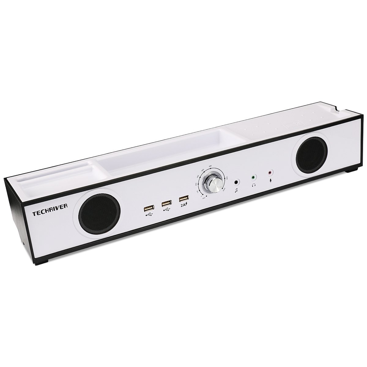 All in One Multi Port PC Soundbar with dual Port USB Hub, fast charging