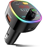 Pinci Upgraded Bluetooth 5.0 FM Transmitter for Car,45W Type-C & QC3.0 Fast USB Charger,Wireless Bluetooth FM Radio Adapter M