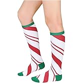 Century Star Knee High Striped Socks for Women - Long Thin Tube Sports Thigh High Socks Tall Stockings