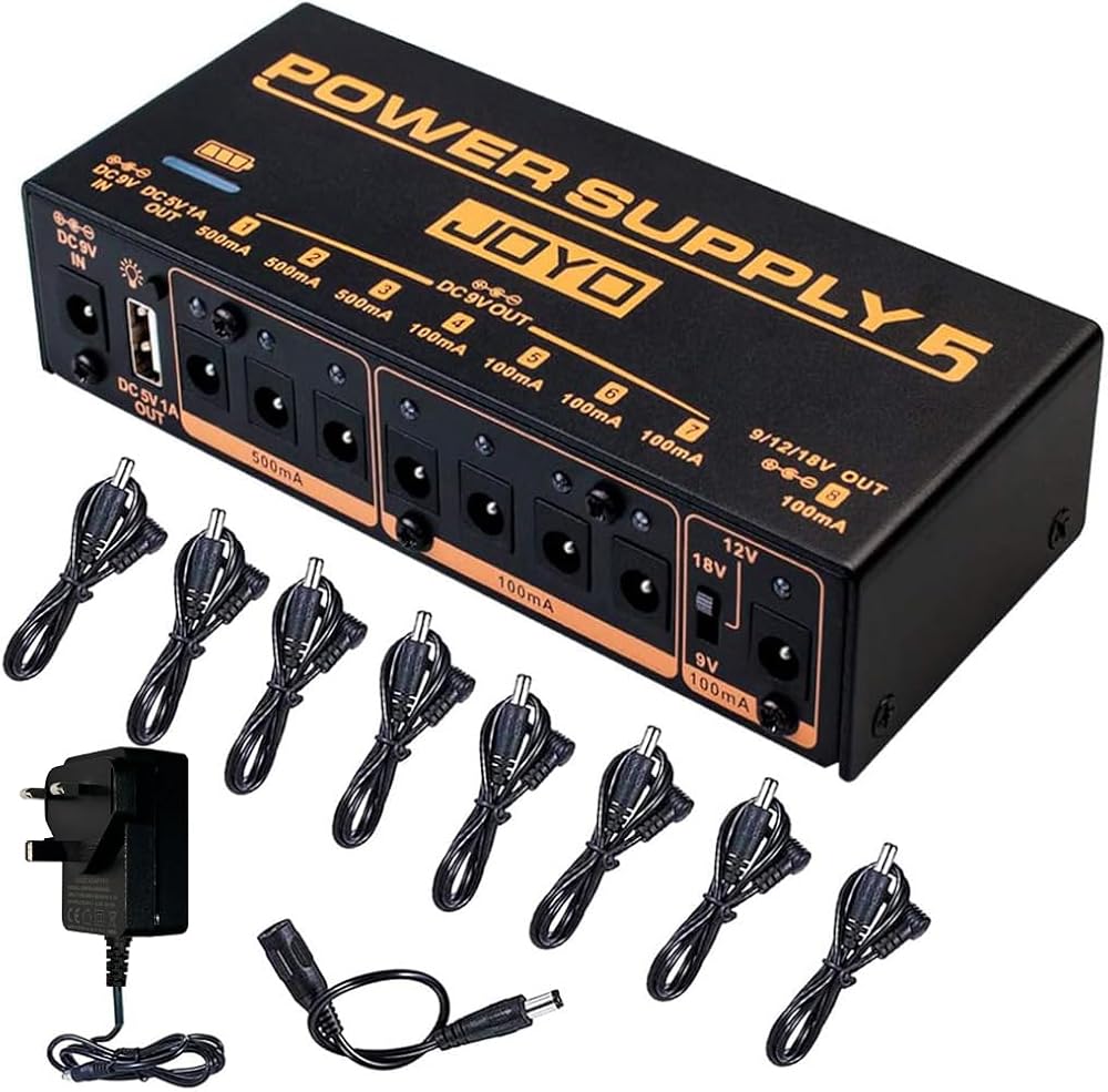 JOYO JP-05 Built-in 4400mAh Rechargeable Battery Pedal Power Supply 8 Outputs