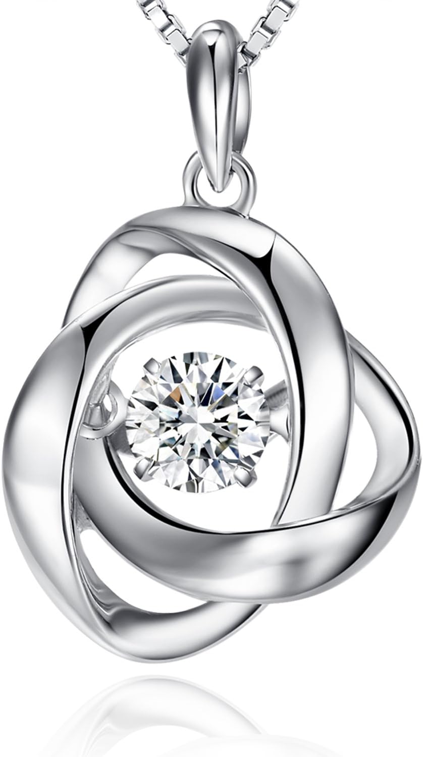Rose Necklace Women 925 Sterling Silver Necklace Pendant Chain for Women Men