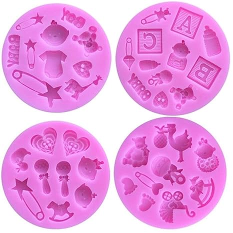 Amazon.com: Moldes de silicona para fondant, decoración de ...