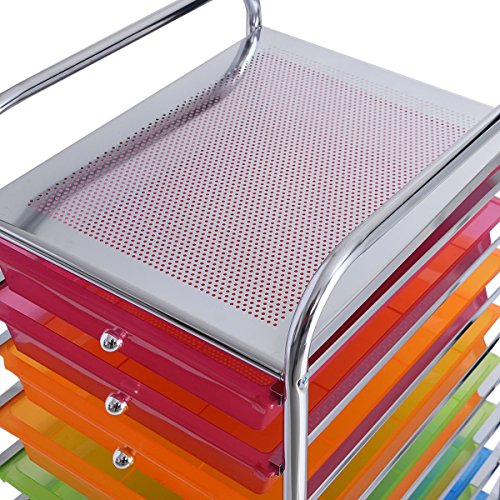 10 Drawer Rolling Storage Cart Scrapbook Paper Office School