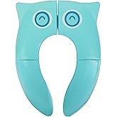 Folding Travel Potty Training Seat for Toddlers – Fits Round & Oval Toilets, Non-Slip Foot Pads, Includes Travel Bag, BPA-Fre