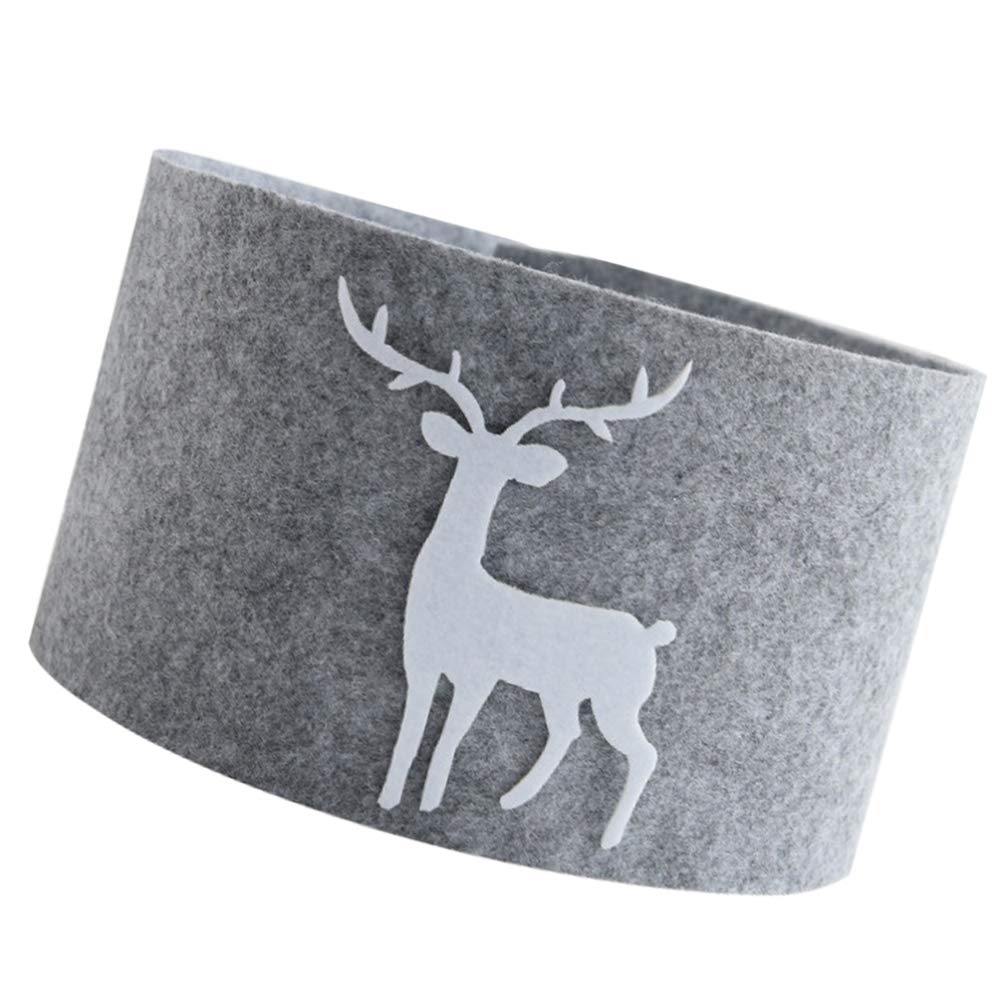 NUOBESTY Christmas Tree Collar Skirt with Reindeer Pattern Xmas Tree Collar Basket Ring Base Stand Cover Mat for Christmas Decorations