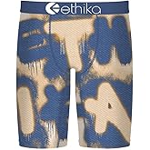 Ethika Men’s Boxer Brief, Knee Length, 4-Way Stretch Performance Underwear with Graphic Prints – Simplicity