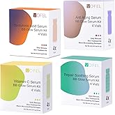 VOFEL Anti Aging Serum with Hyaluronic Acid Vitamin C Serum Facial Serum Ampoules 0.35 oz 4 Kits 16 Vials (4 kits gift box)
