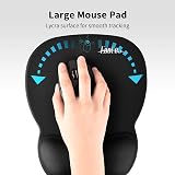 EooCoo Mouse Mat with Gel Wrist Support Ergonomic Non-Slip PU Base view 5