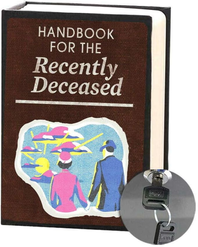 Beetlejuice: Handbook for The Recently Deceased Book Safe Metal Lock Box Secret