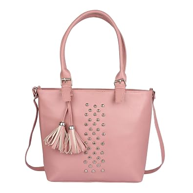 PEKIAN Womens PU Shoulder Bag (Mauve)