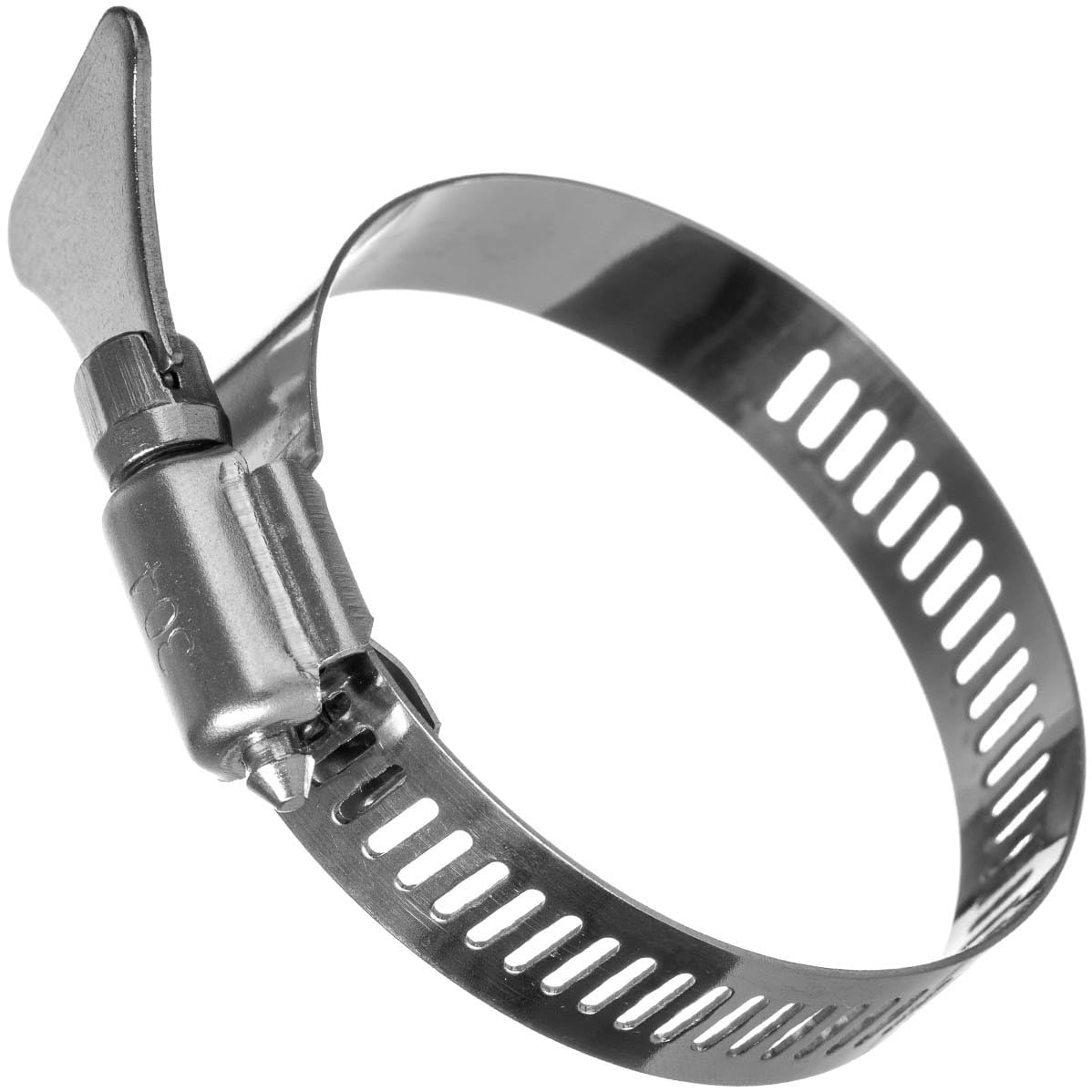 YoiYee 27-51mm Hose Clamp, 304 Stainless Steel Adjustable Pipe Clip with Thumbscrew, Butterfly Type Metal Worm Drive Ducting Strap for Securing Gas/Fuel Line, Pack of 4