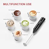 Bonsenkitchen Milk Frother Handheld Electric Foam Maker with Stainless Whisk view 4