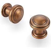 BUKOBYHE 10 Pack Kitchen Cabinet Handles Antique Brass Cabinet Knobs Vintage Drawer Knobs Kitchen Hardware