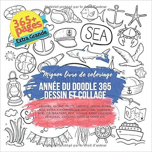 Mignon Livre De Coloriage Année Du Doodle 365 Dessin Et
