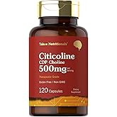 Tahoe Nutritionals Citicoline Supplement | 500mg | 120 Capsules | CDP Choline | Therapeutic Grade |Non-GMO and Gluten Free