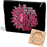 Breast Cancer Survivor Gifts for Woman Makeup Bag Get Well Soon Gifts for Women Makeup Pouch Breast Cancer Awareness Gifts Sunflower Gifts Cancer Care Gifts for Women Birthday Cosmetic Travel Bag