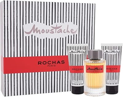Rochas Moustache Eau de Parfum 125ml Set with Aftershave Balm & Shower Gel