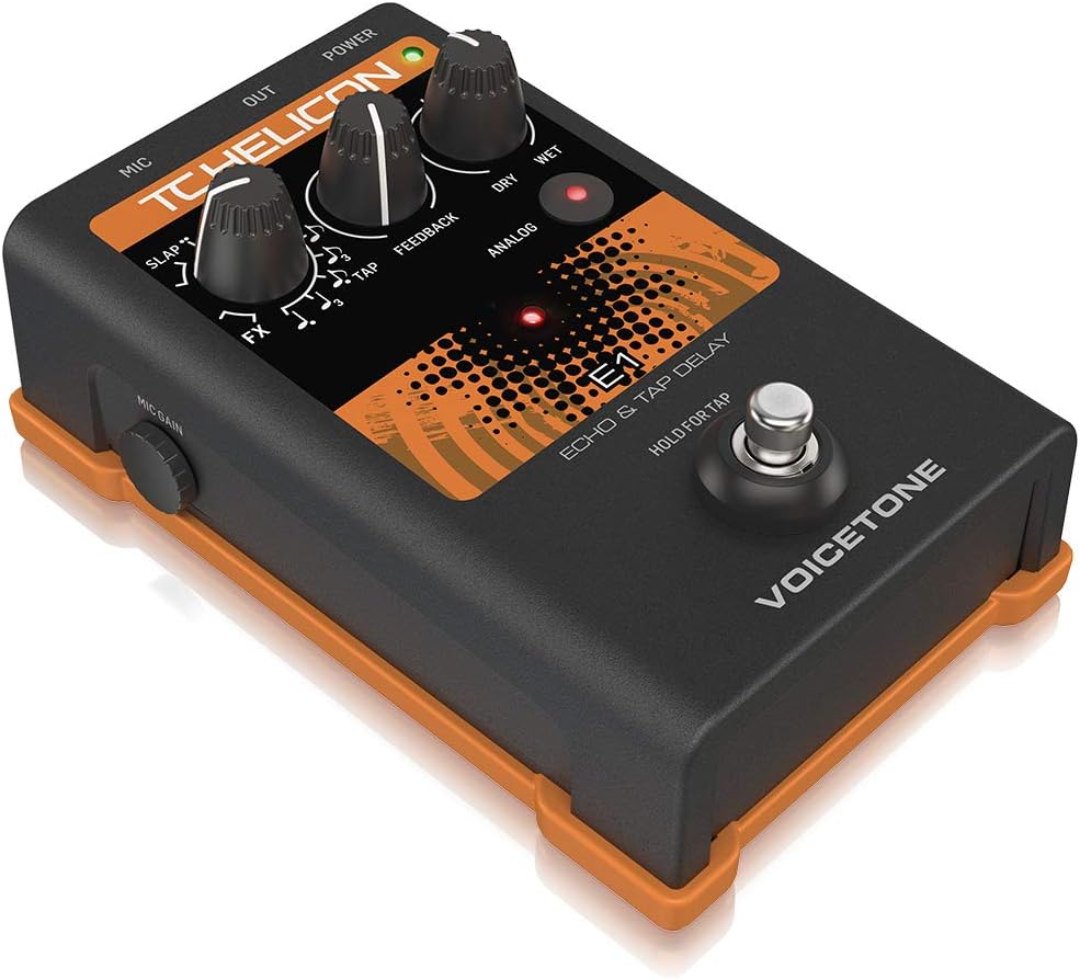TC Helicon VOICETONE E1 Single-Button Stompbox for Compelling Vocal Echo Effects Compatible with PC and Mac - Image 3