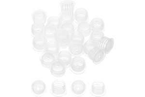 PATIKIL Bottle Adapter 0.59"/15mm, 25 Pcs Press in Bottle Adapter Plugs for Oral Dispensers Liquid Oil Plastic Glass Bottles Stopper, Clear