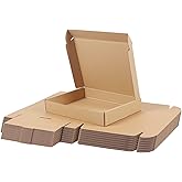 PHAREGE 12x9x2 inch Shipping Boxes 25 Pack, Brown Cardboard Gift Boxes with Lids for Wrapping Giving Women Men Presents, Smal
