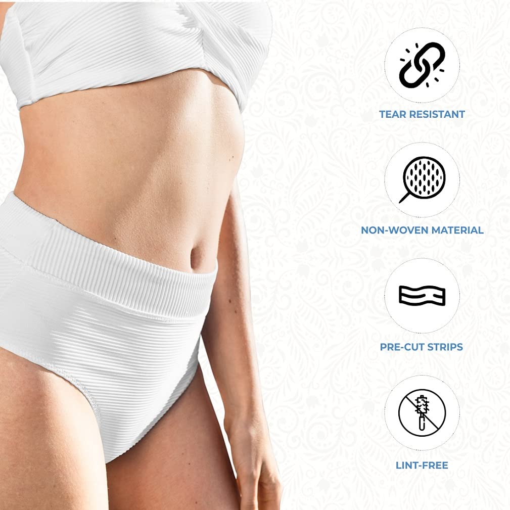 ForPro Professional Collection Non-Woven Epilating Strips, White, Tear-Resistant, Pre-Cut Strips For Hair Removal, 3