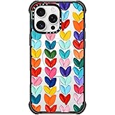 CASETiFY Ultra Impact iPhone 16 Pro Max Case [Strong Slim / 11.5ft 5X Militray Grade Drop Protection/Compatible with Magsafe] - Clear Polka Daub Hearts - Clear Black