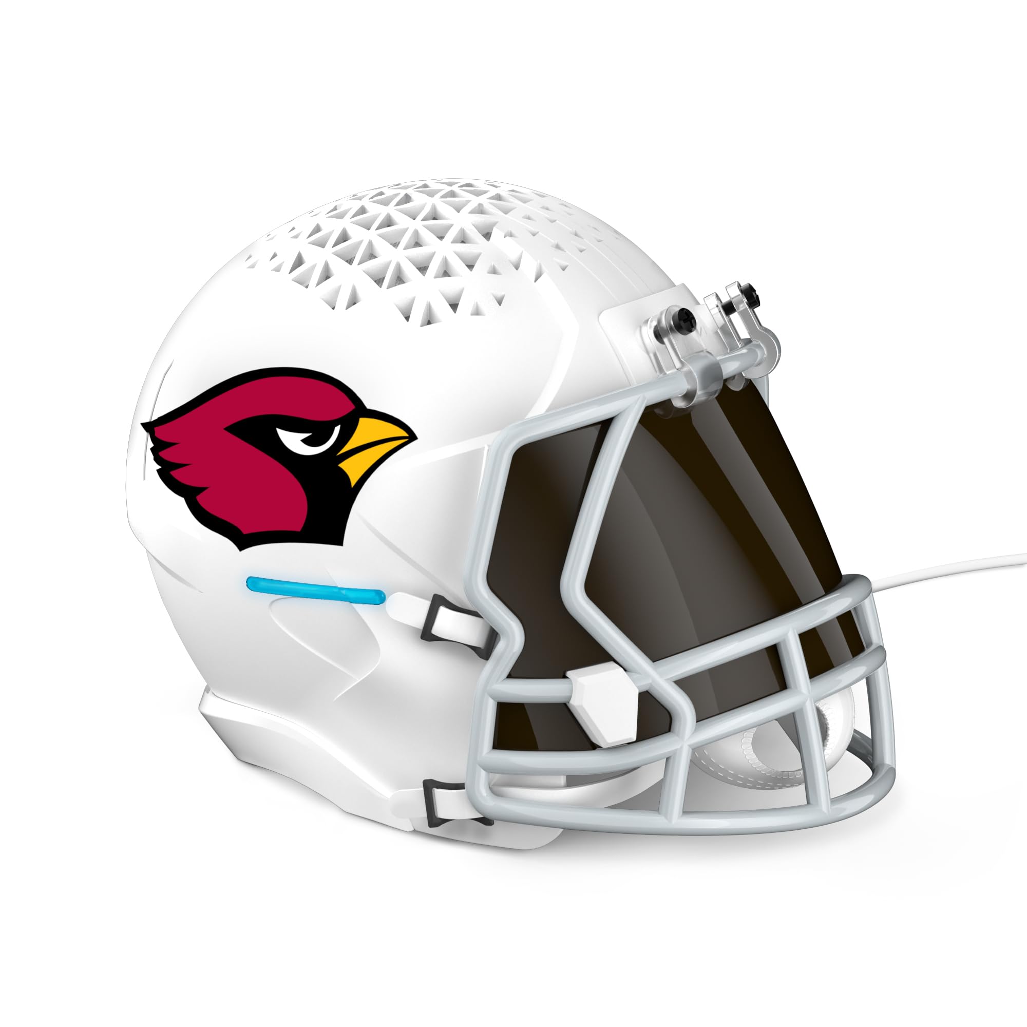 NFL Echo Dot Bundle: Includes Echo Dot | Glacier White and Limited-Edition NFL Helmet Stand | Arizona Cardinals